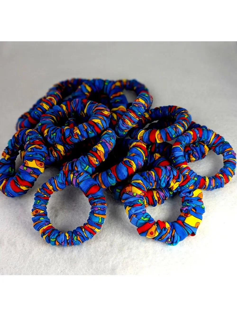 Set 16 Napkin Rings fabric vintage NWOT Handmade 2.5